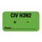 Nevs Label, CIV H2N2 Date_ 7/8 x 1-5/8 Flr Green w/Black LW-0038 - alternate 1